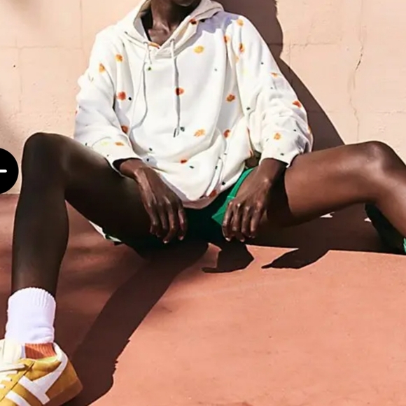 Free People Movent X DYEKWEEN Sprint To The Finish Hoodie In Marigold Combo - Picture 9 of 16